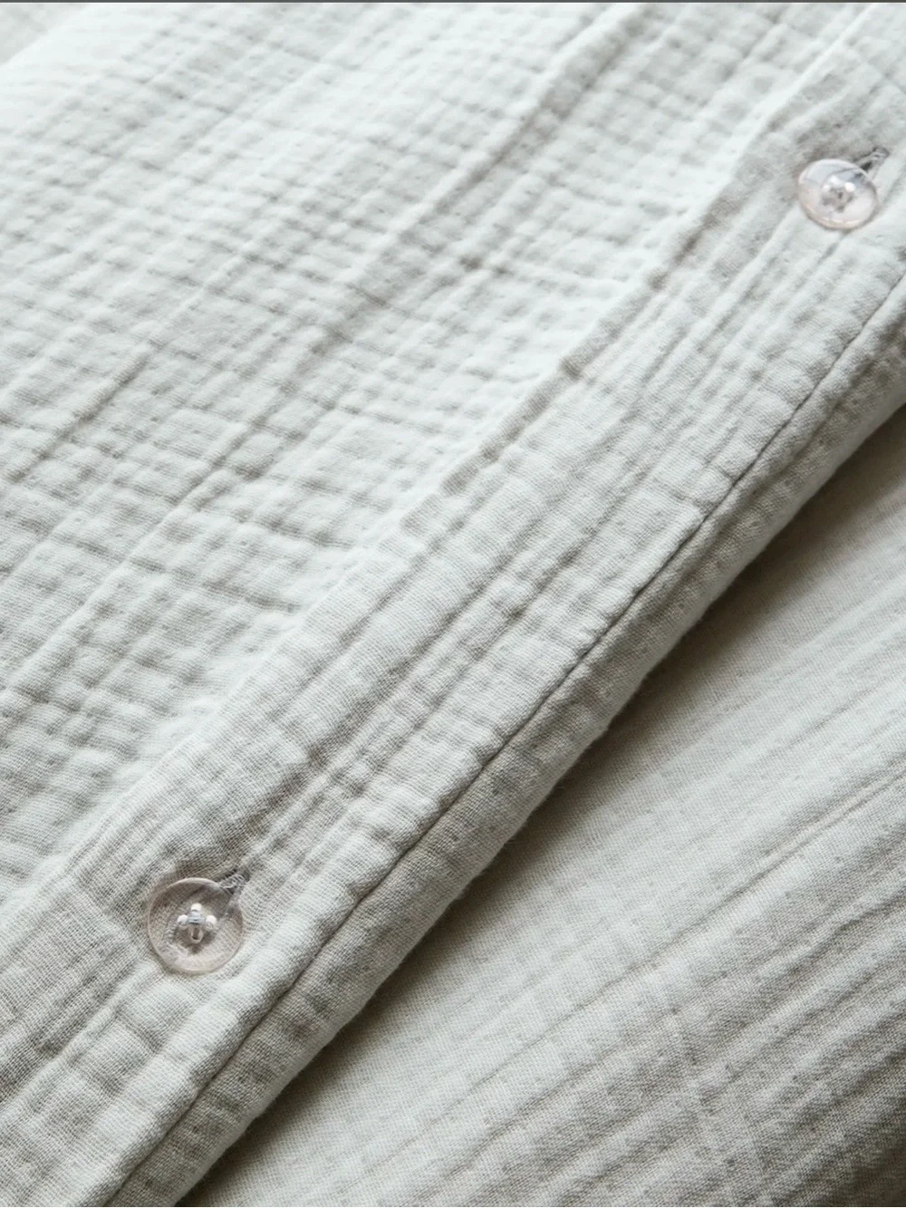Quince Organic Cotton Airy Gauze Duvet Cover King/Cali King Color: Mist